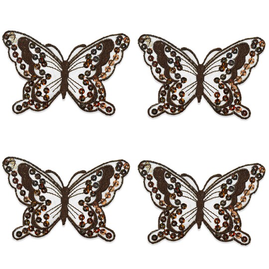 Pack of 2 Iron-On Butterfly Sequin Applique Pack of 2 - SM6324-04